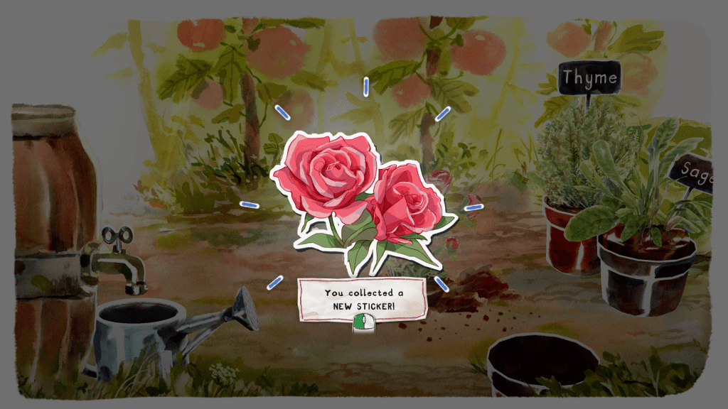 A sticker collectible from the indie game, Dordogne