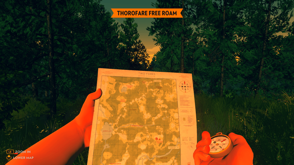 Navigate the map with just your map and compass