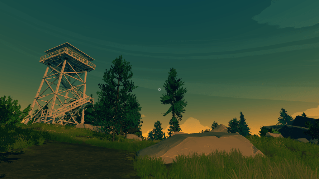 You lookout tower in Firewatch